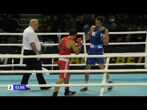 15-11-2019 Georgian Boxing Quarterfinal (75 kg) RED Iago KIZIRIA  Poti VS BLUE Sarmat  TADAEV  Gori.